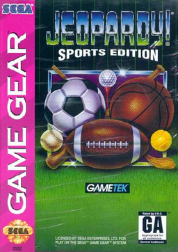 Jeopardy Sports Edition box art for Sega Game Gear